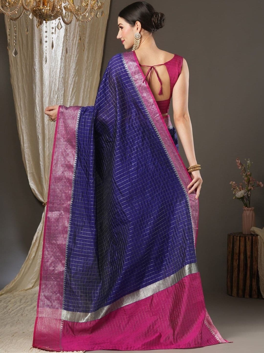 maatirang Woven Design Zari Silk Blend Handloom Saree thumbnail 5