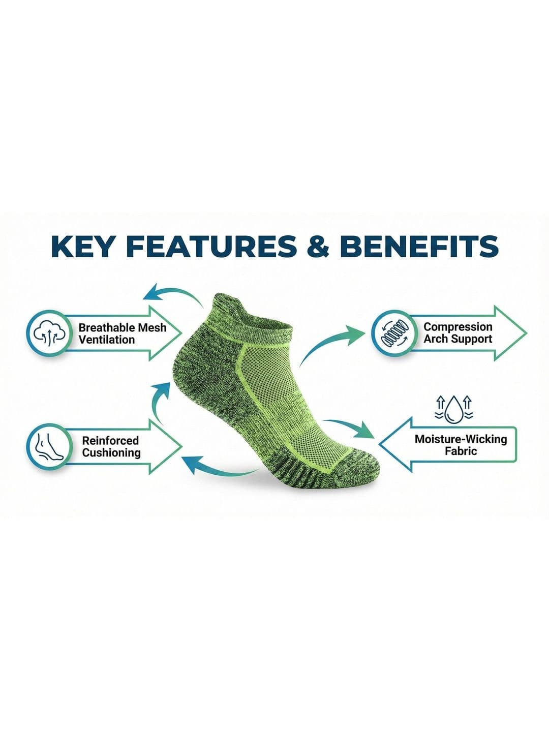 Blacktank Men Pack of 5 Cotton Colourblocked Ankle Length Socks thumbnail 2
