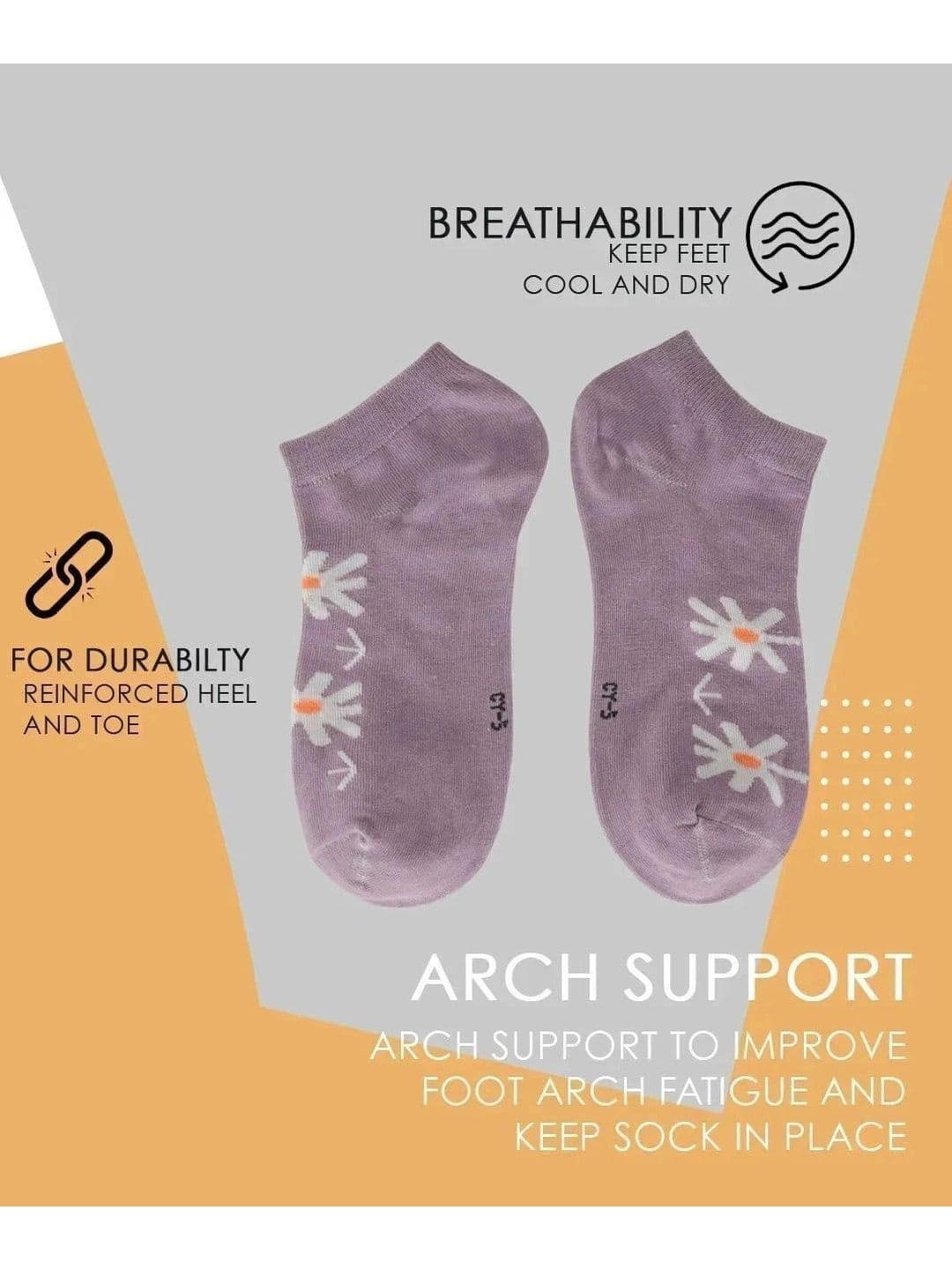 Blacktank Men Pack Of 5 Cotton Patterned Ankle Length Socks thumbnail 4