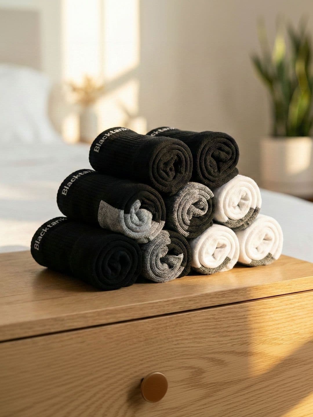 Blacktank Men Pack of 6 Cotton Colourblocked Ankle Length Socks