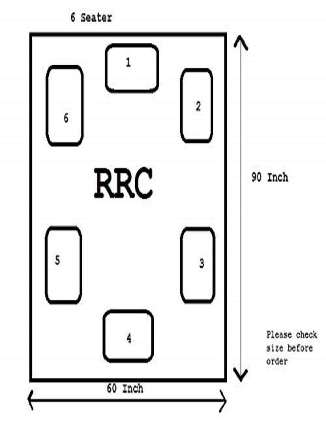 RRC Cream-Coloured Set of 6 Floral 6-Seater Table Cover thumbnail 4