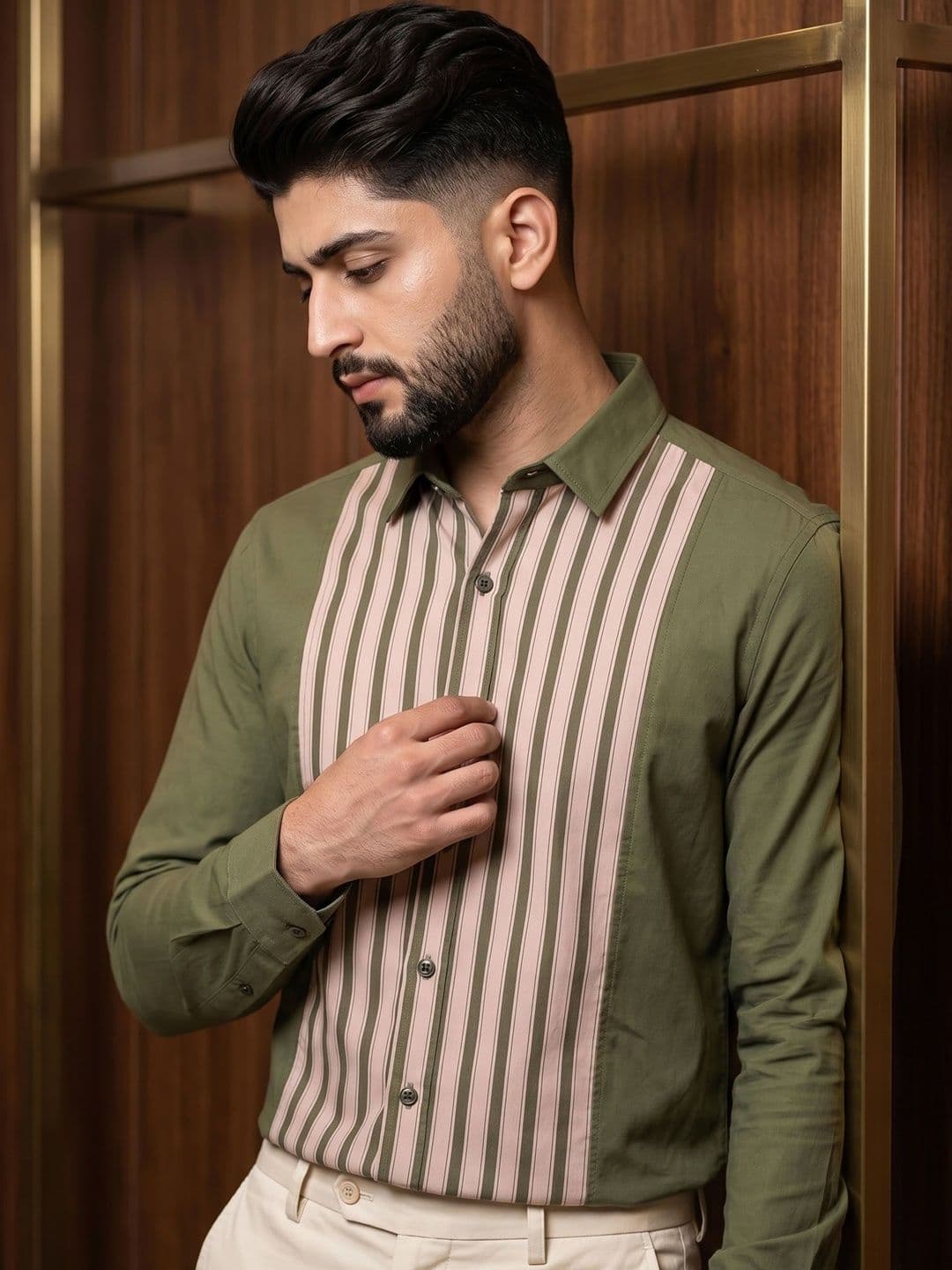 N AND J Men Colourblocked Casual Shirt thumbnail 2