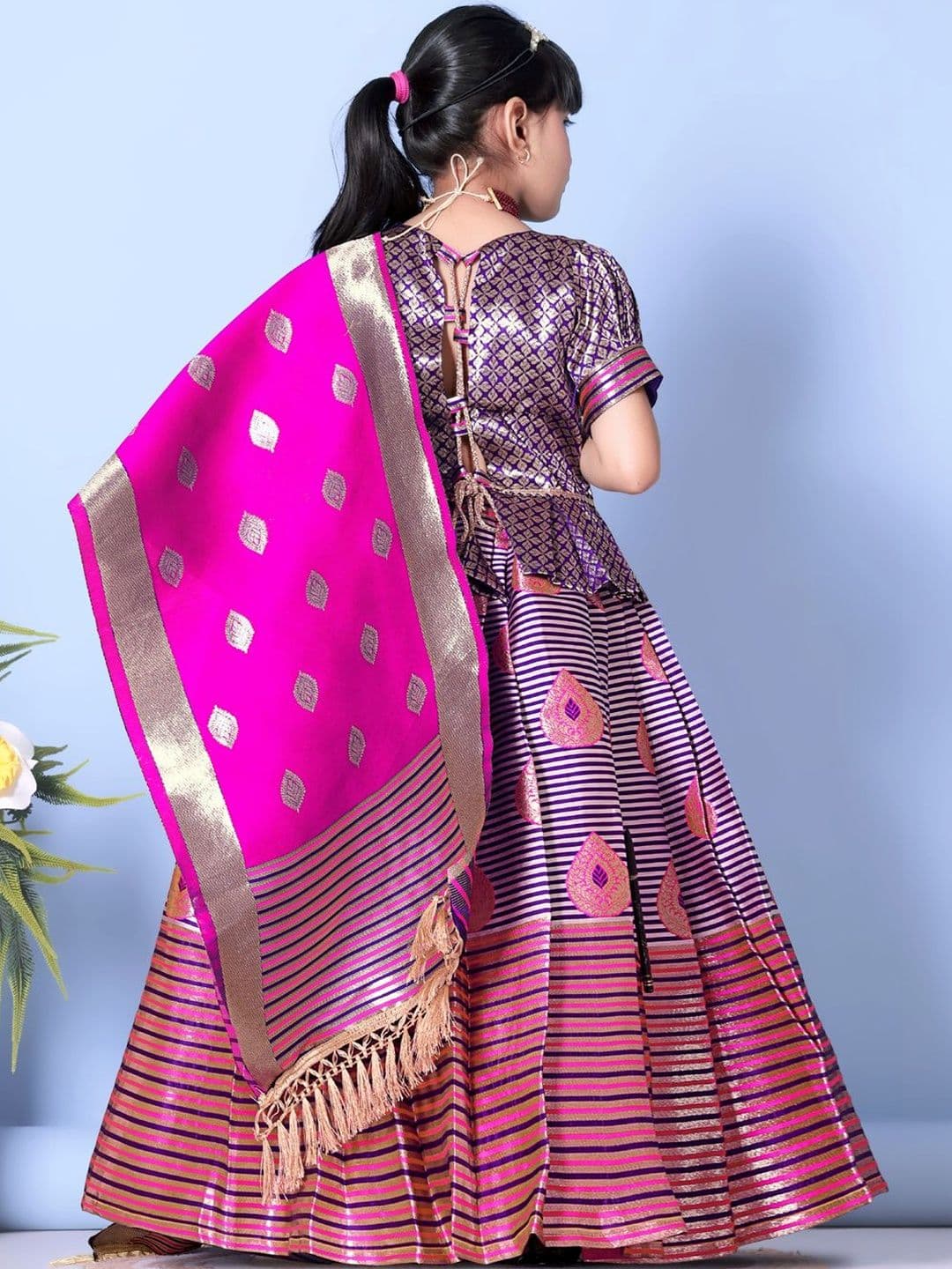KALINI Girls Ready to Wear Lehenga & Blouse With Dupatta thumbnail 2