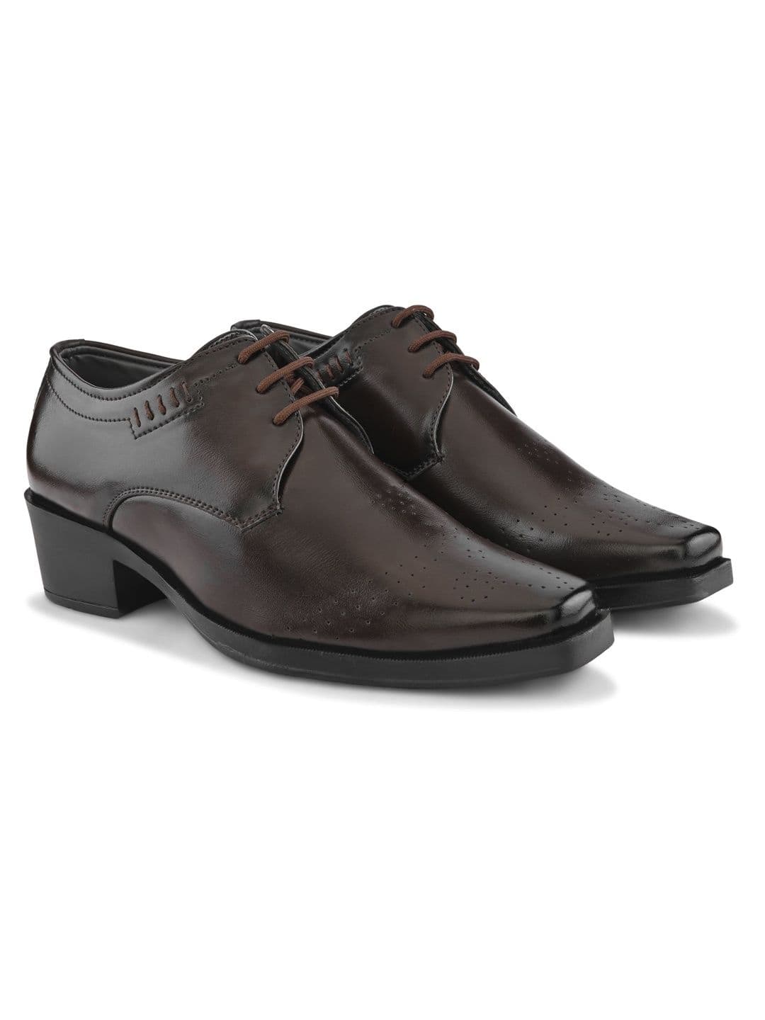 HERE&NOW Men PU Square Toe Lace-Ups Formal Derbys thumbnail 7
