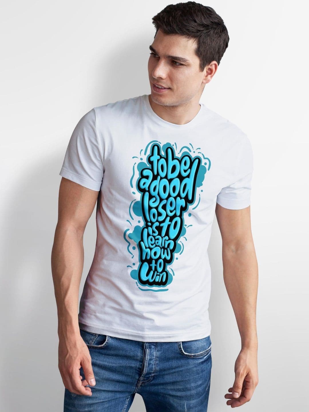 Seekbuylove Men Typography Printed Bio Finish T-shirt thumbnail 3