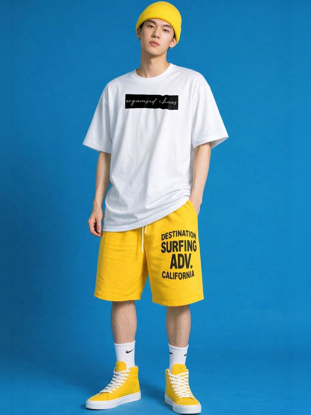 The Roadster Lifestyle Co Printed Organic Cotton Round Neck Oversized Tshirts thumbnail 4