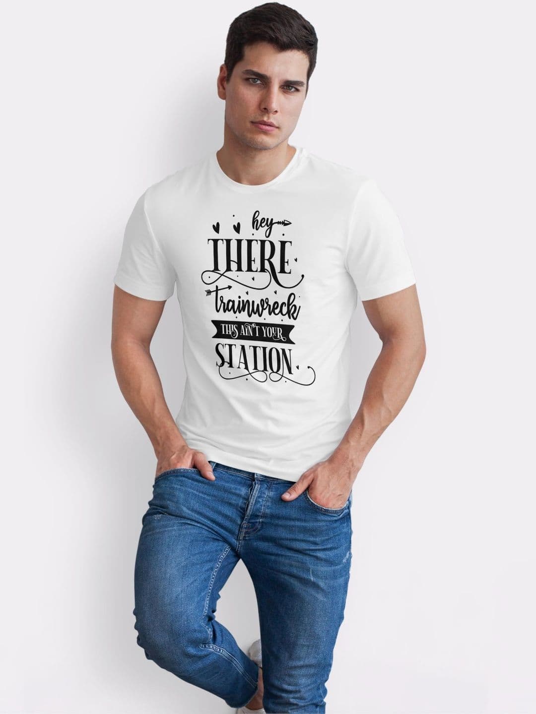 Seekbuylove Men Typography Printed Bio Finish T-shirt thumbnail 4