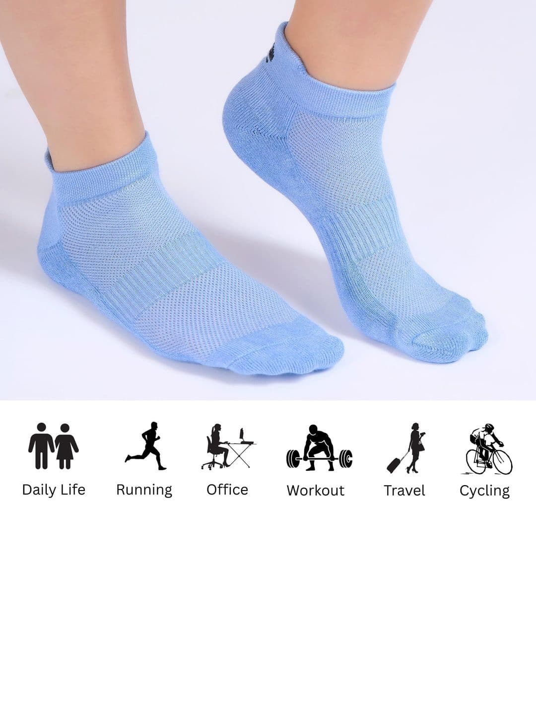 ECO SYNC Men Pack of 6 Patterned Ankle Length Socks thumbnail 5