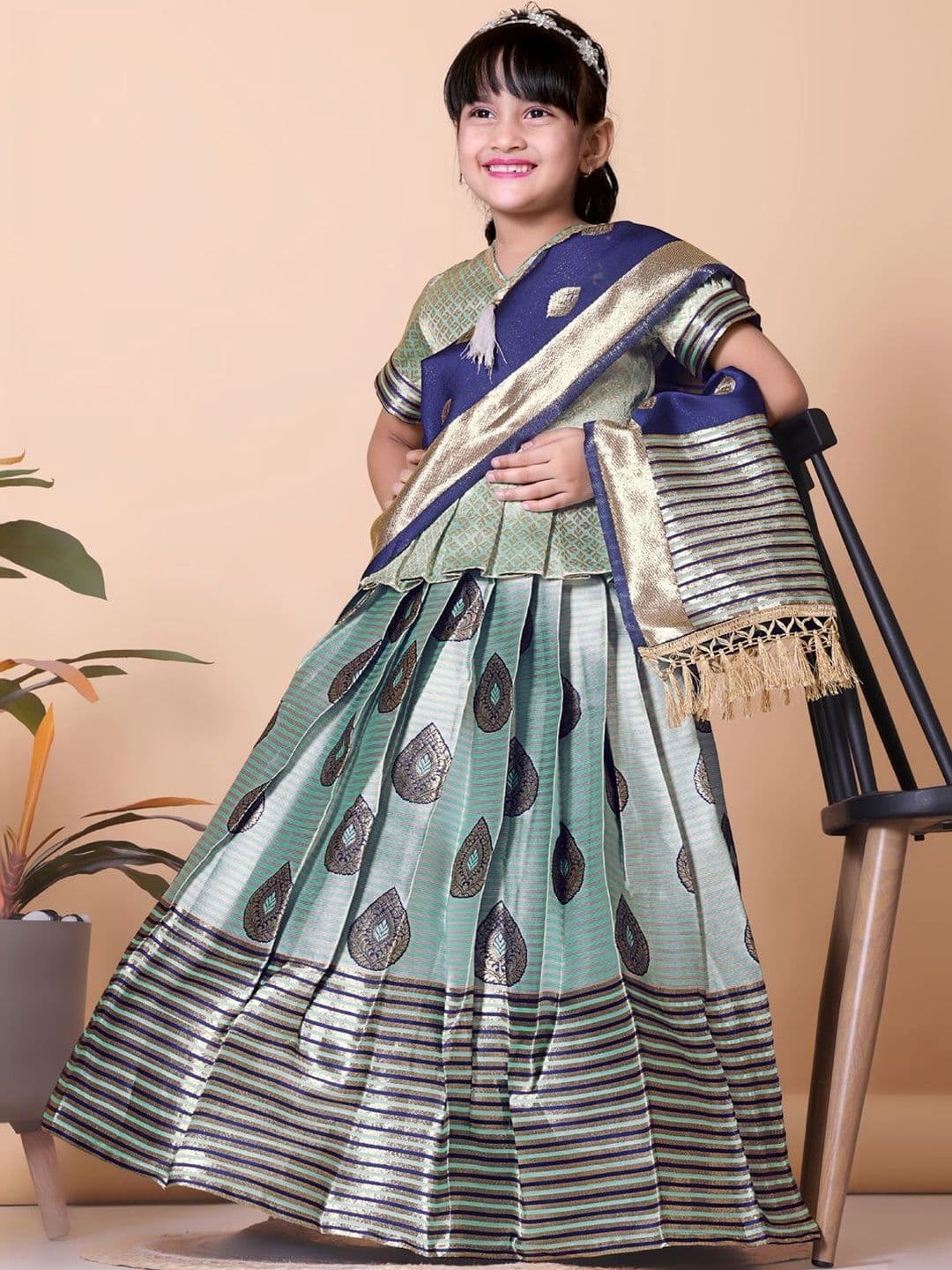 KALINI Girls Ready to Wear Lehenga & Blouse With Dupatta - view 1
