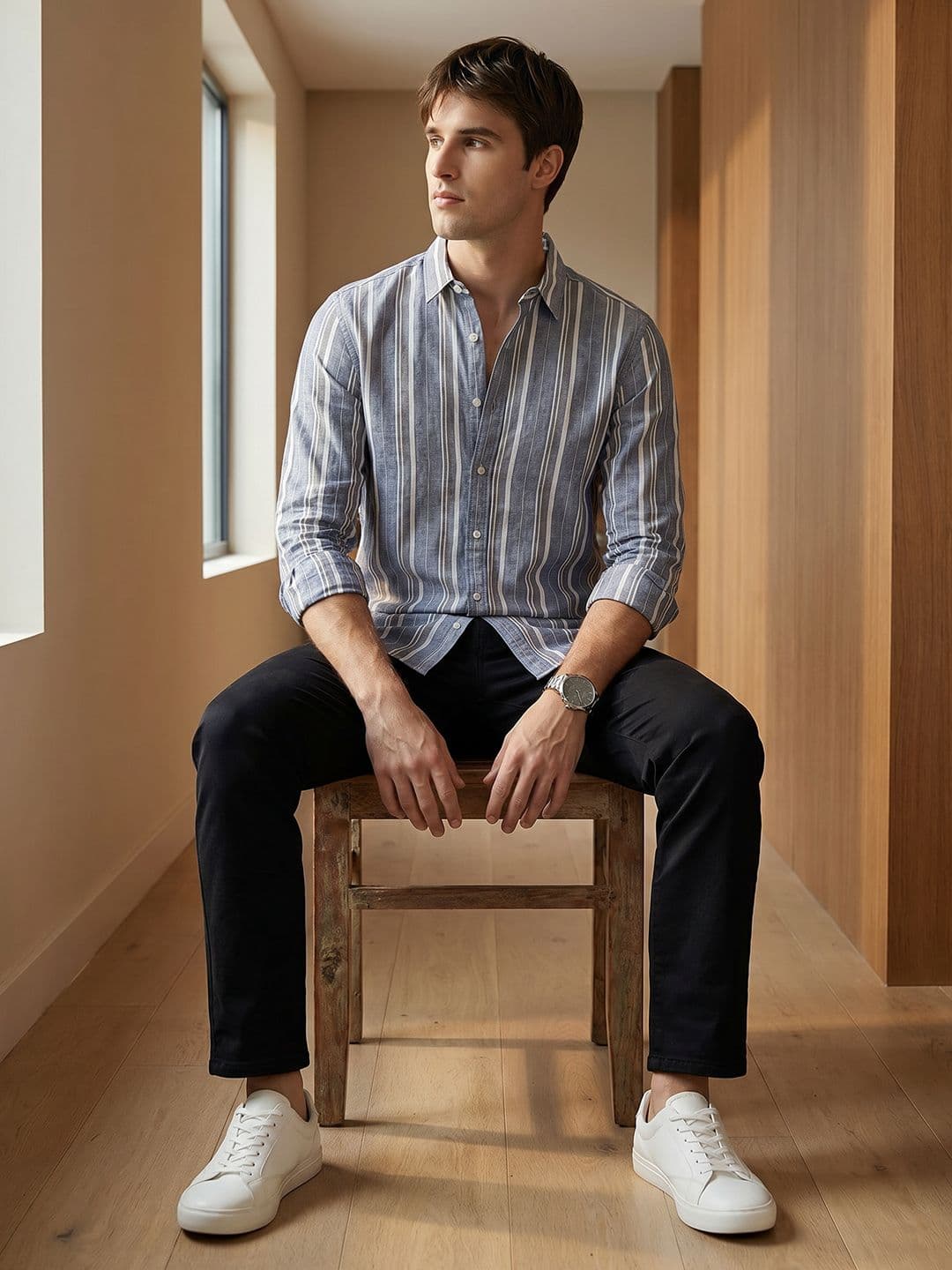 THE SHIRT CODE Striped Casual Shirt - view 1
