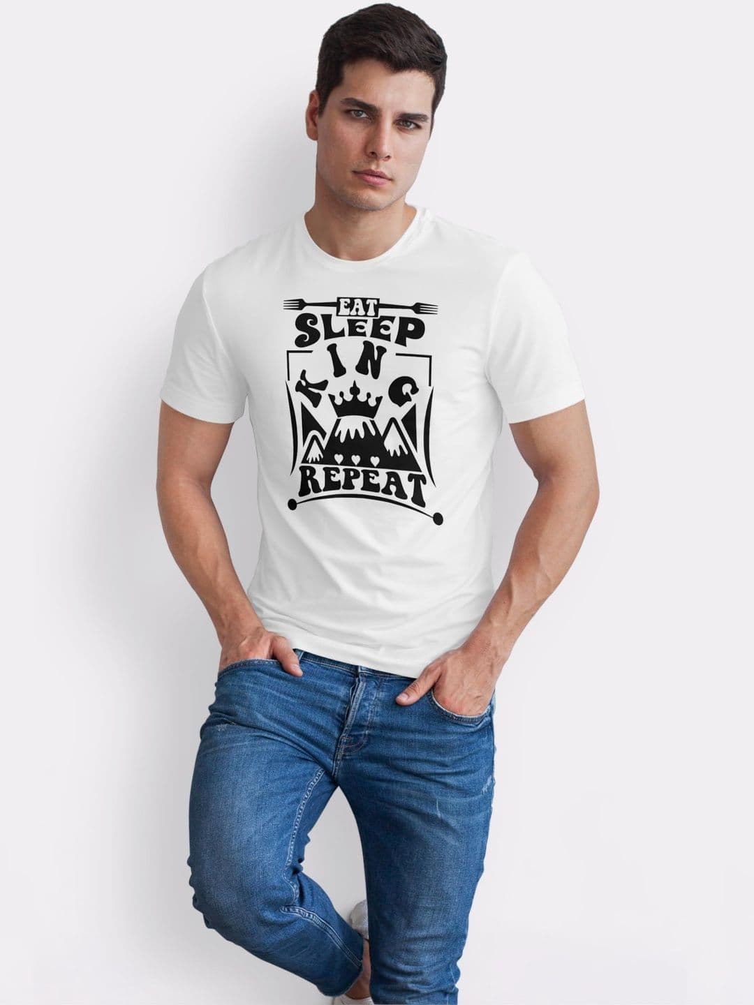 Seekbuylove Men Typography Printed Bio Finish T-shirt thumbnail 4