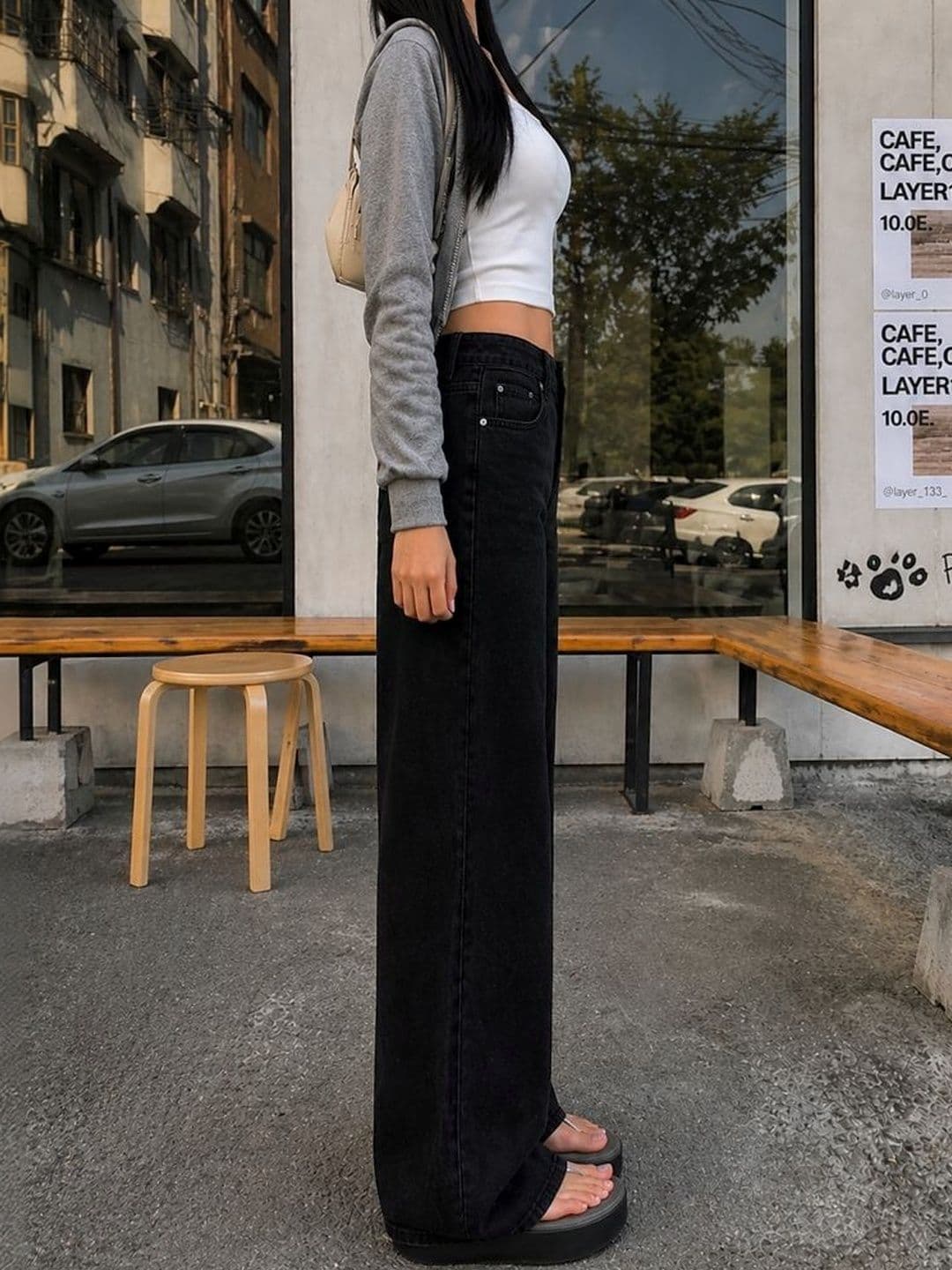 LIVE OK Women Wide Leg High-Rise Light Fade Jeans thumbnail 4