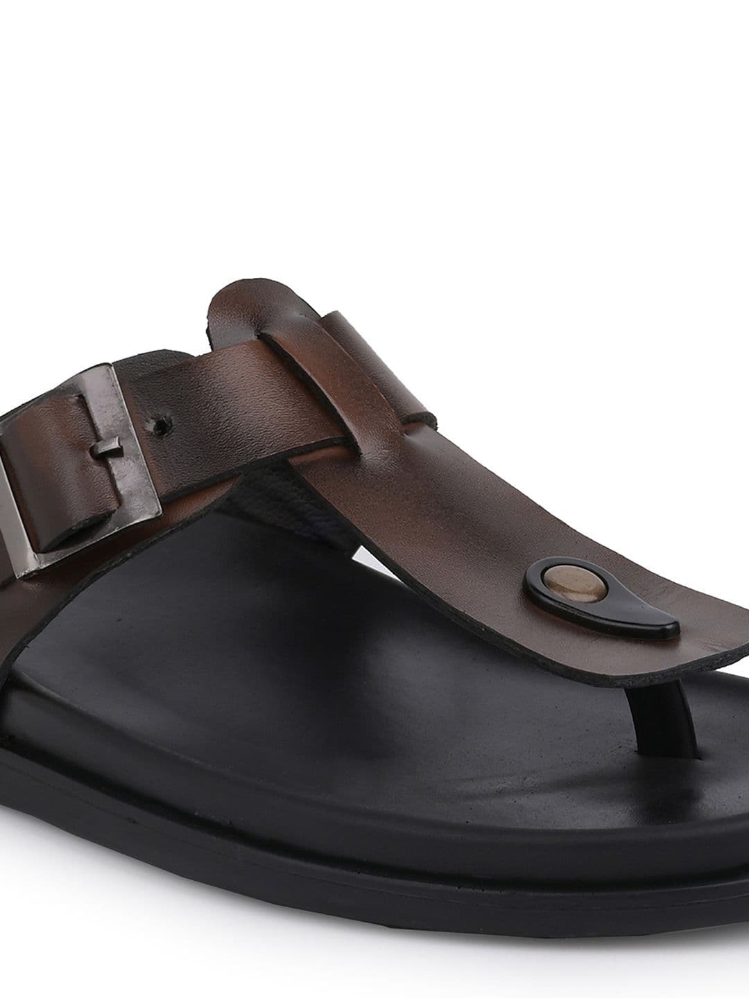 HERE&NOW Men Leather Comfort Sandals thumbnail 2