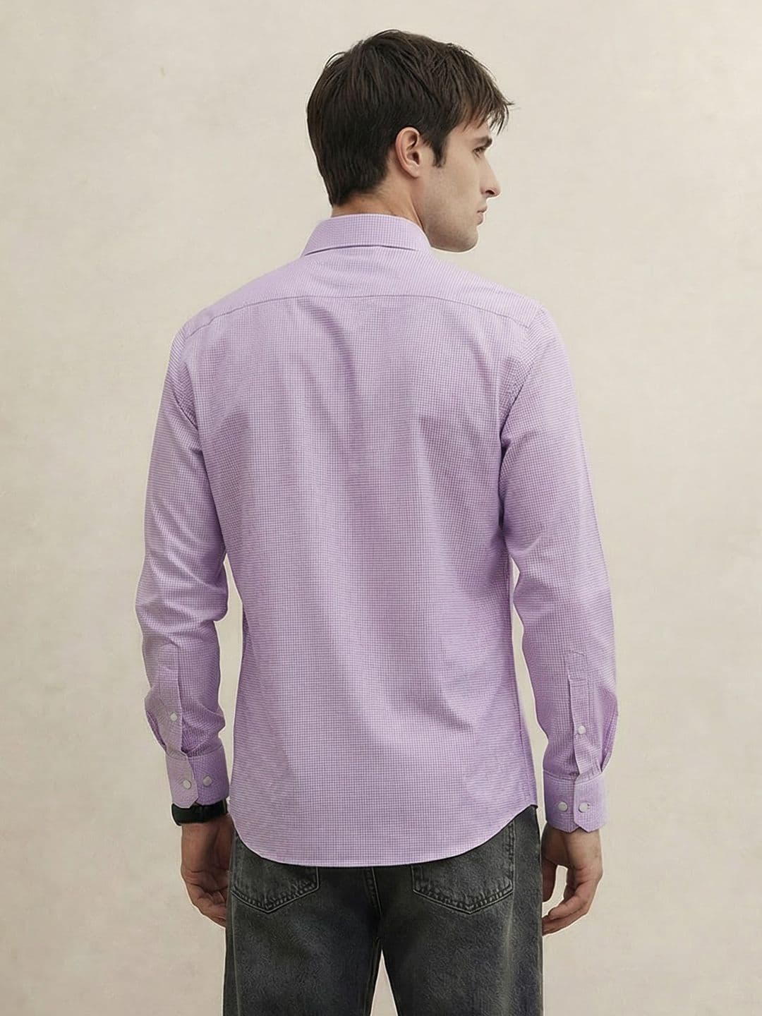 THE SHIRT CODE Slim Fit Self Designed Casual Shirt thumbnail 6