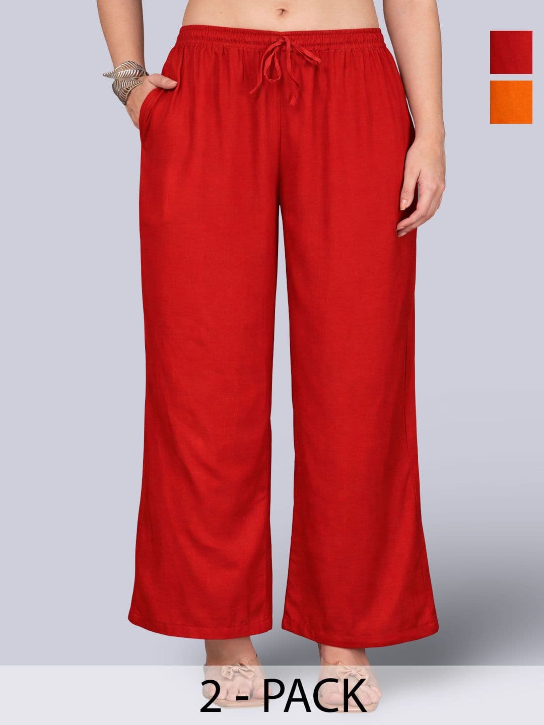 KALINI Women Knitted Ethnic Palazzos - view 1