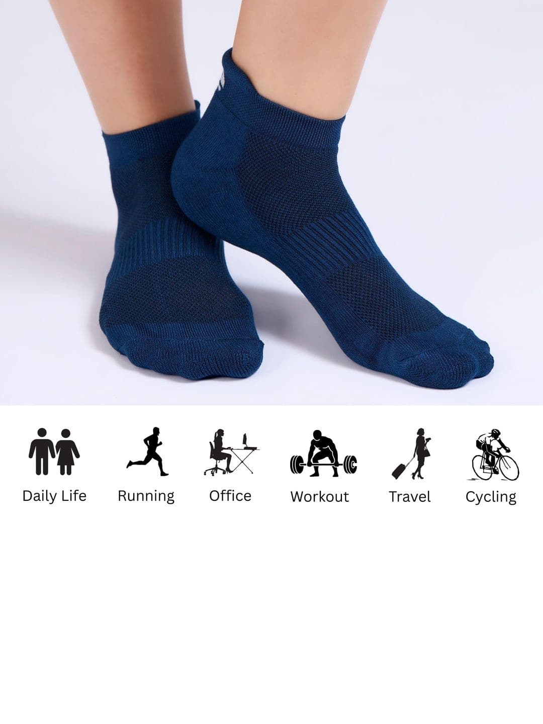 ECO SYNC Men Pack of 6 Patterned Ankle Length Socks thumbnail 2