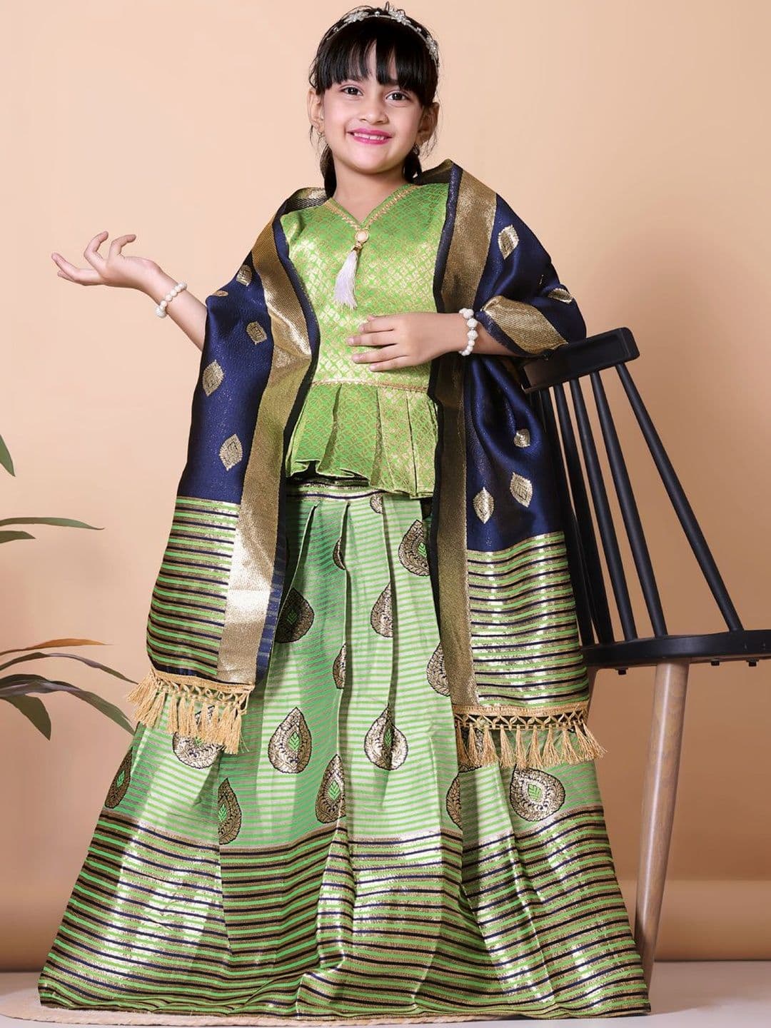 KALINI Girls Ready to Wear Lehenga & Blouse With Dupatta - view 1