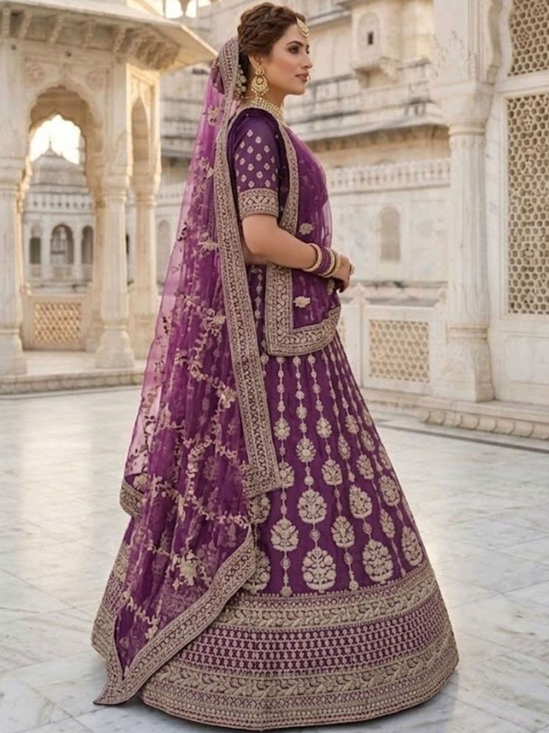 JIYANA WOMENS CHOICE Embroidered Semi-Stitched Lehenga & Unstitched Blouse With Dupatta thumbnail 5