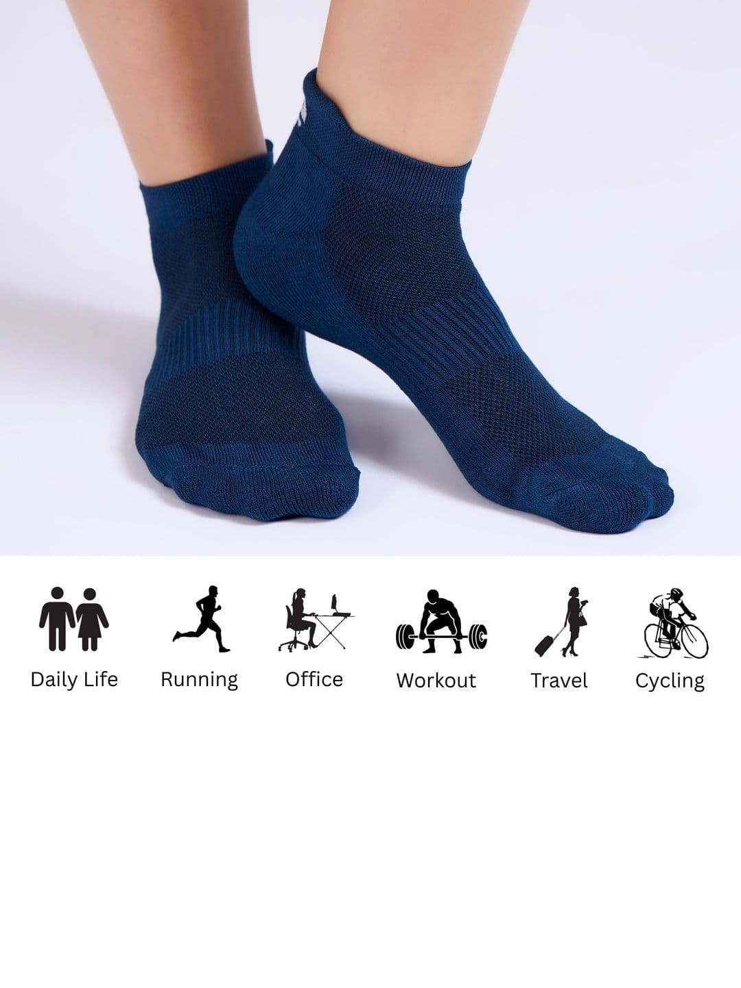 ECO SYNC Men Pack of 6 Patterned Ankle Length Socks thumbnail 7
