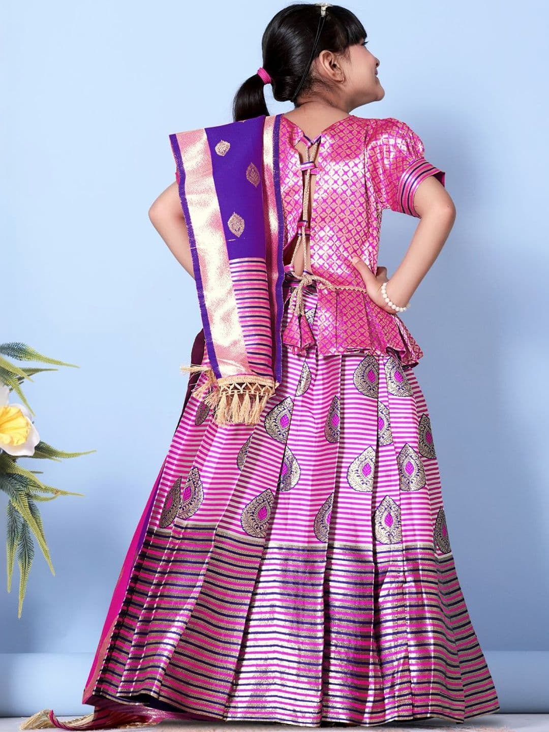KALINI Girls Ready to Wear Lehenga & Blouse With Dupatta thumbnail 5