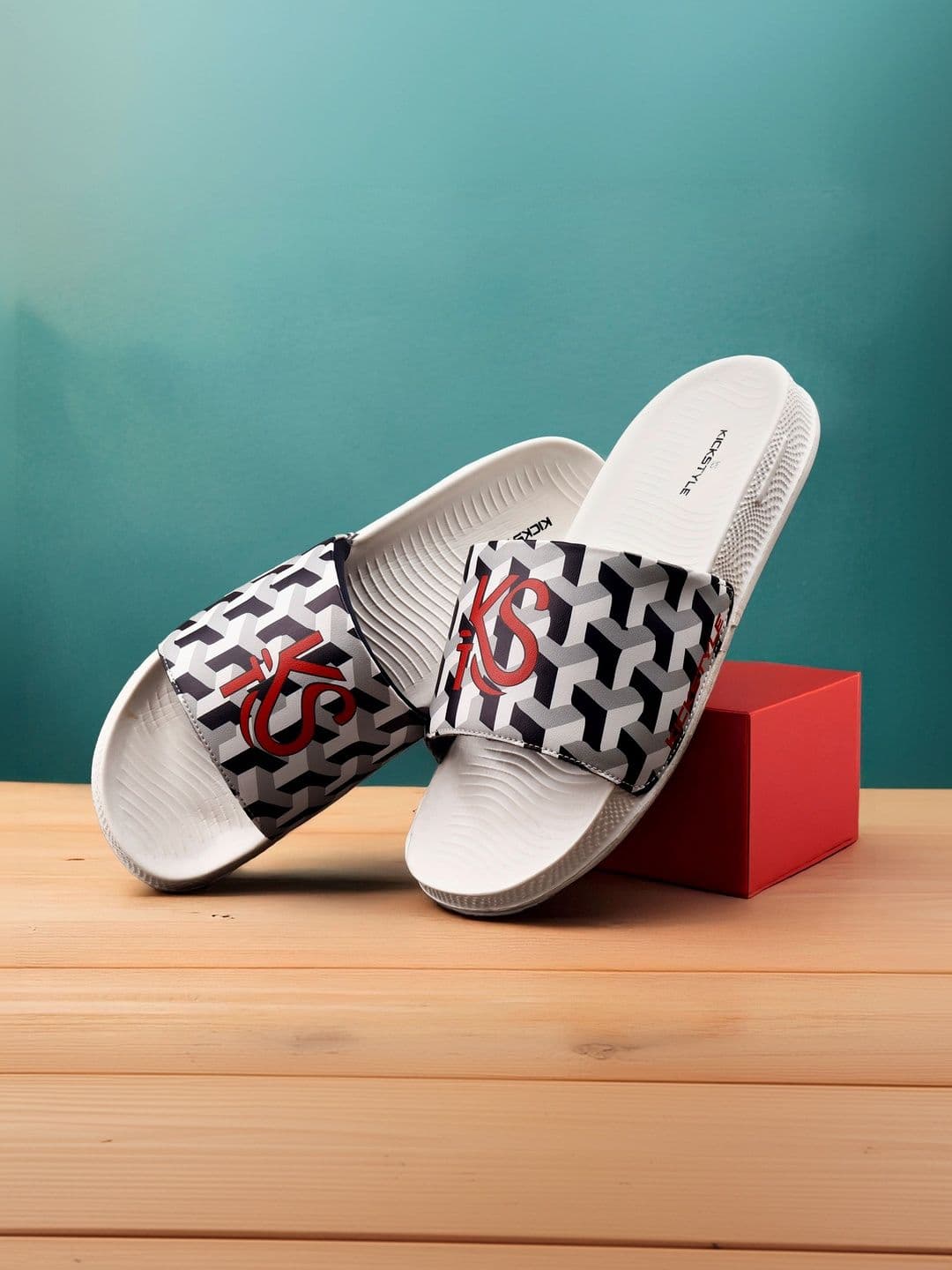 KICKSTYLE Men Printed Sliders thumbnail 4