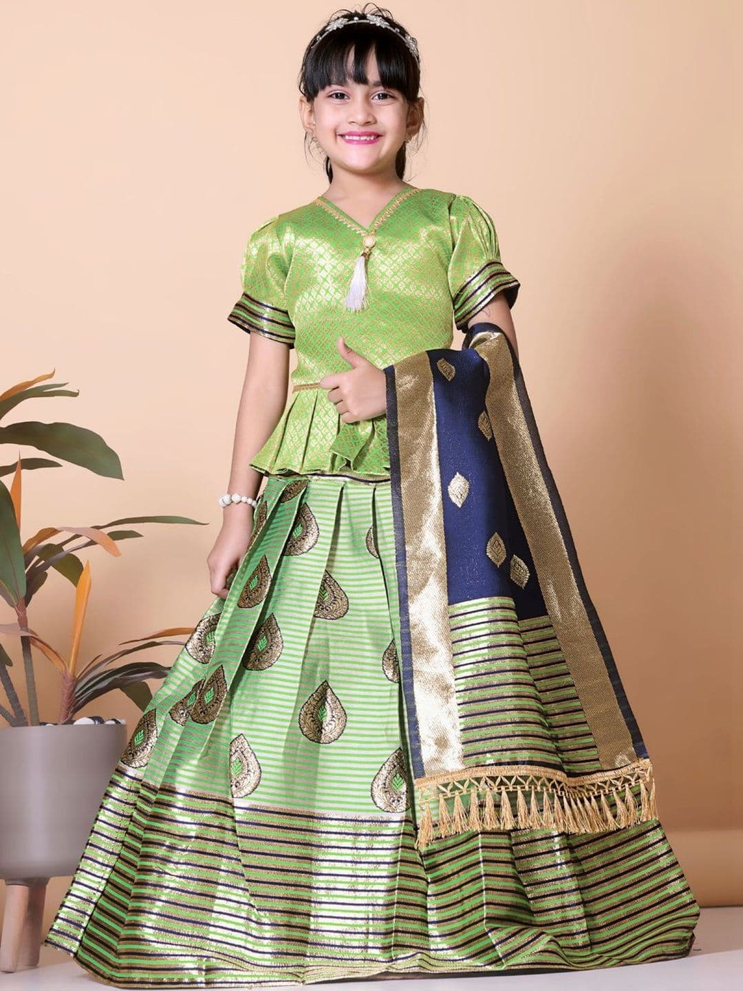 KALINI Girls Ready to Wear Lehenga & Blouse With Dupatta thumbnail 5