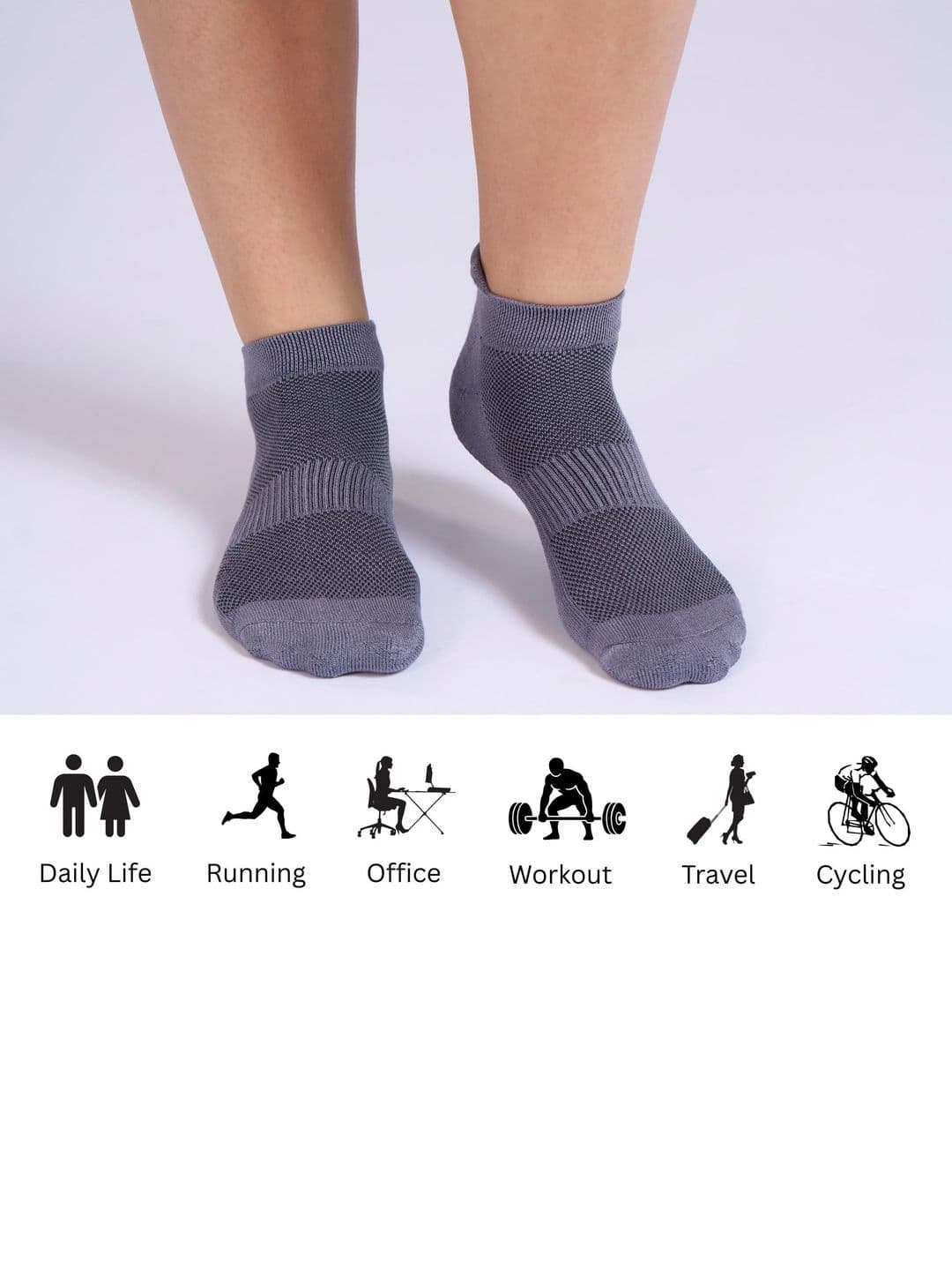 ECO SYNC Men Pack of 6 Patterned Ankle Length Socks thumbnail 2