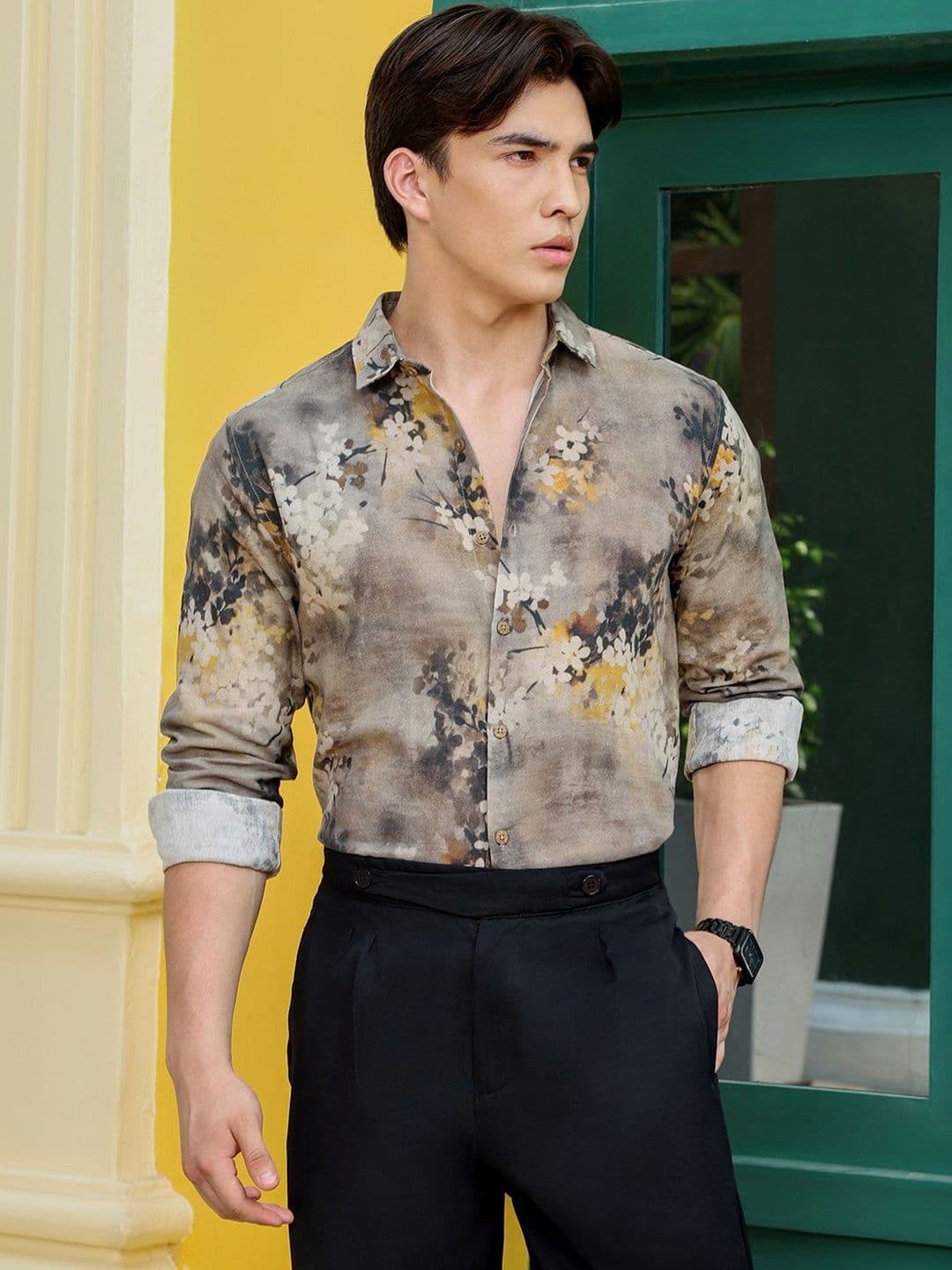 CAHOOT Men Slim Fit Floral Printed Casual Shirt thumbnail 5