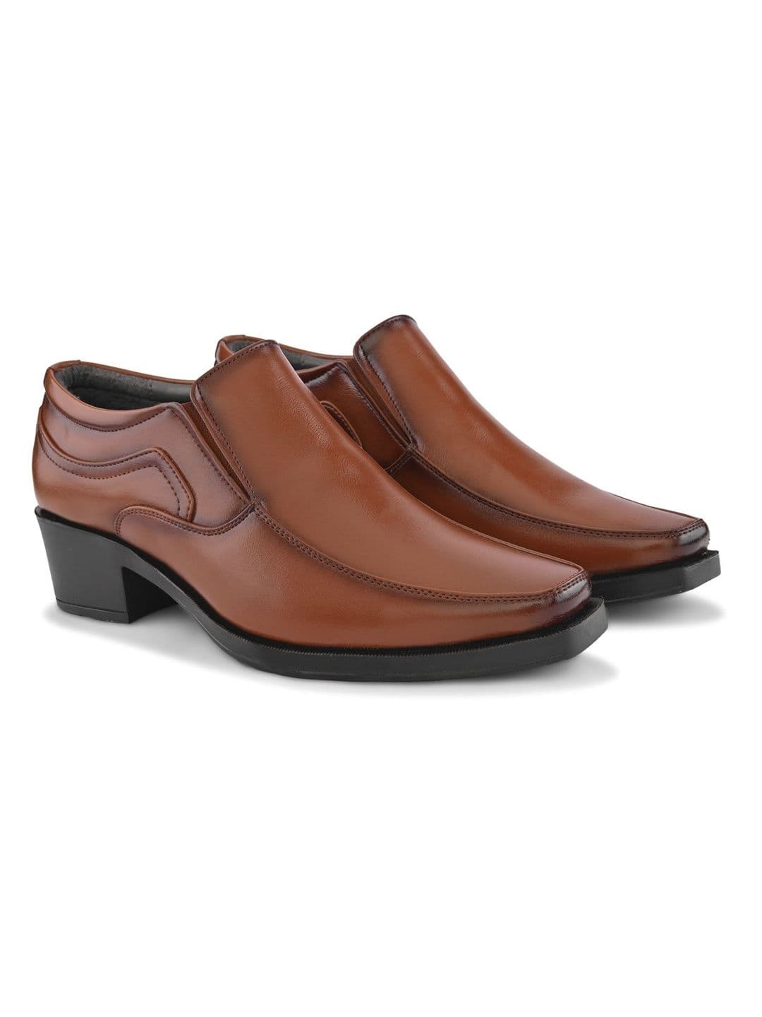 HERE&NOW Men Square Toe Formal Slip-On Shoes thumbnail 7