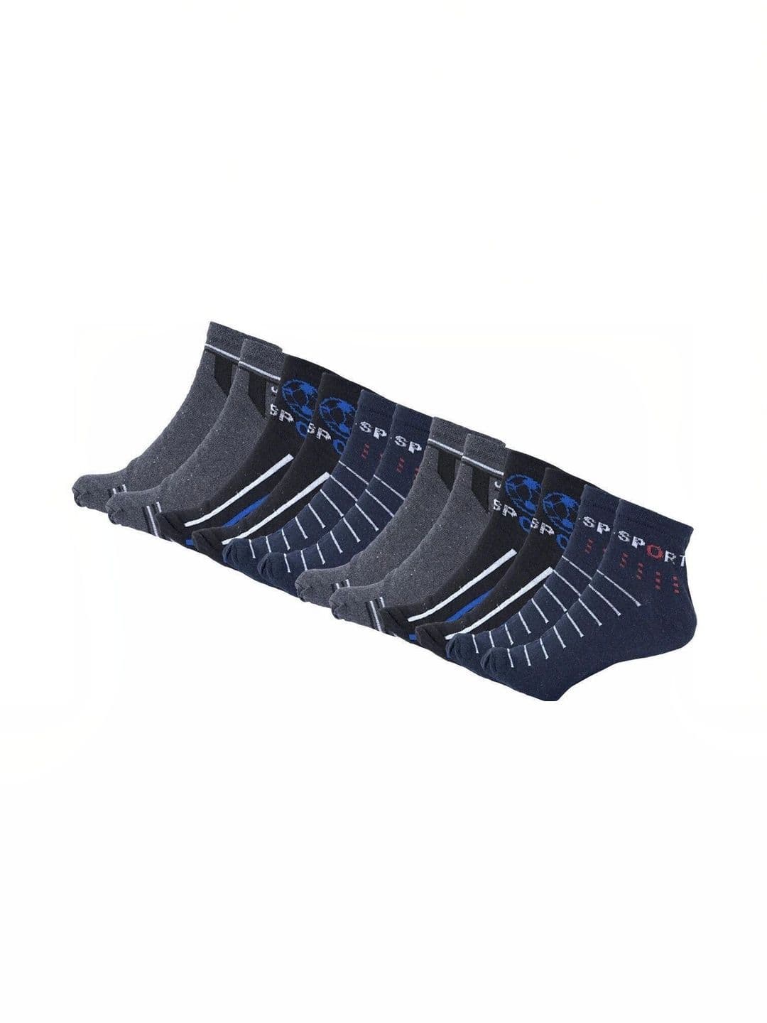 Blacktank Men Pack of 6 Cotton Patterned Ankle Length Socks - view 1