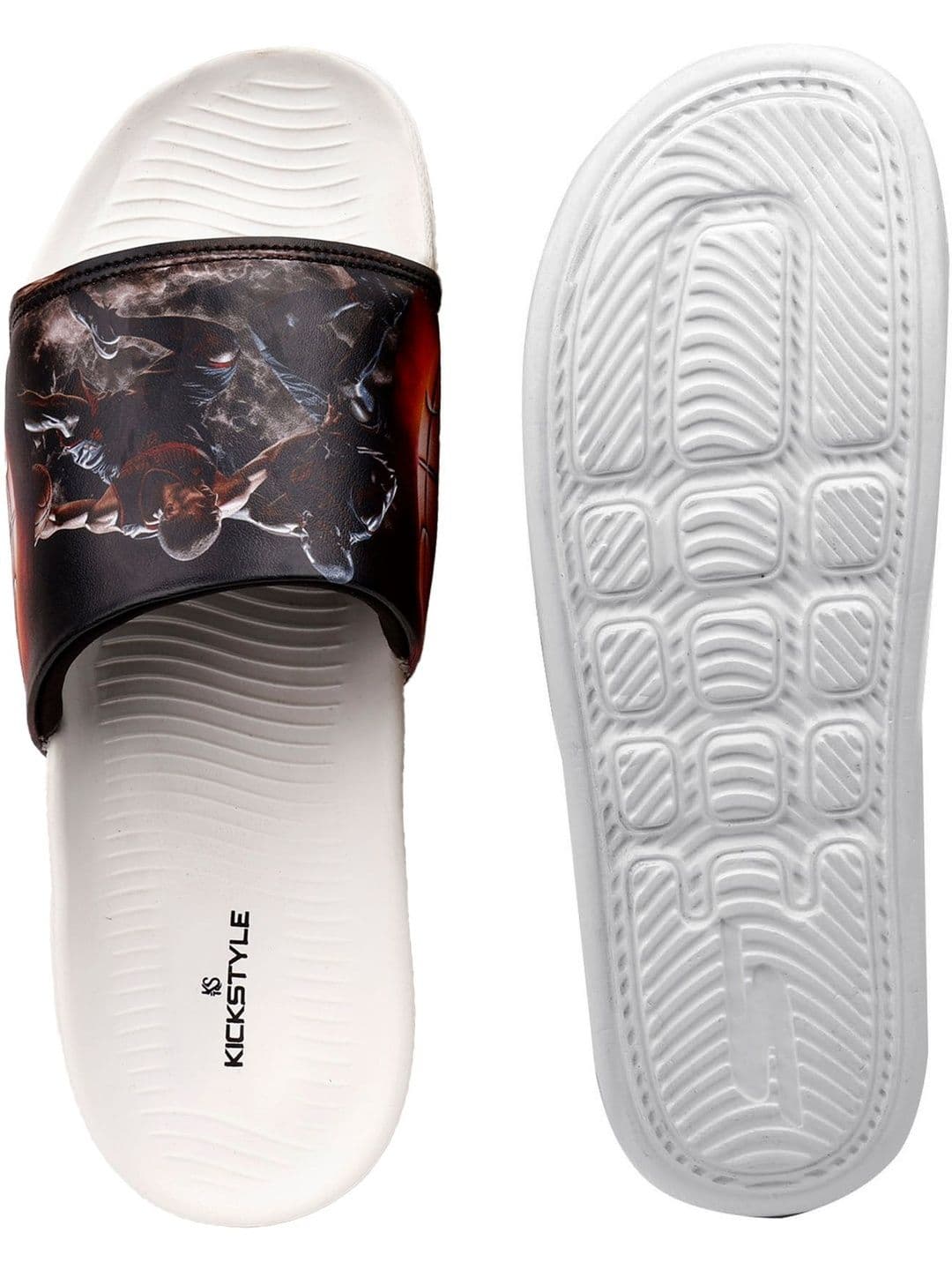 KICKSTYLE Men Abstract Printed Sliders thumbnail 3