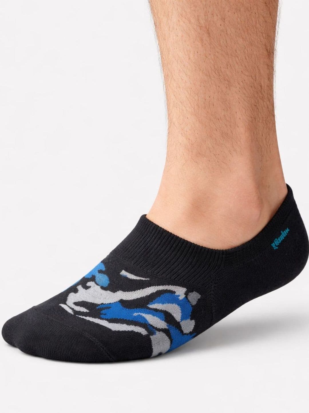 Blacktank Men Pack of 4 Cotton Patterned Shoe Liners Socks thumbnail 2