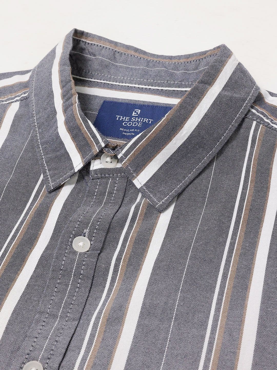 THE SHIRT CODE Striped Casual Shirt thumbnail 7