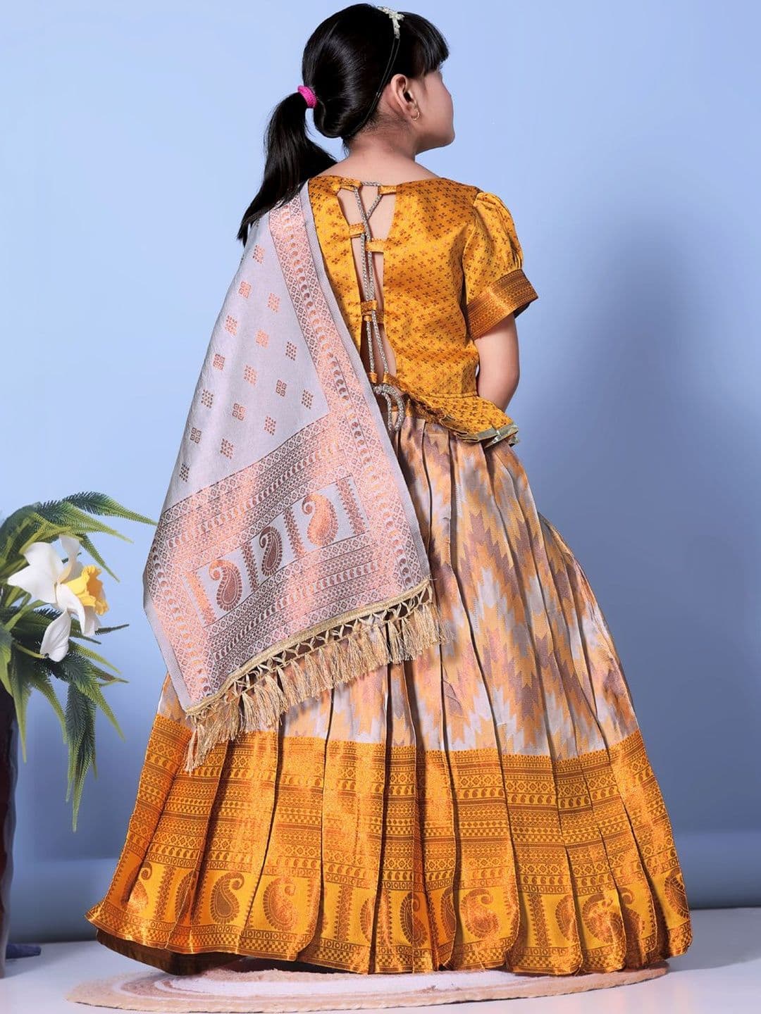 KALINI Girls Ready to Wear Lehenga & Blouse With Dupatta thumbnail 4