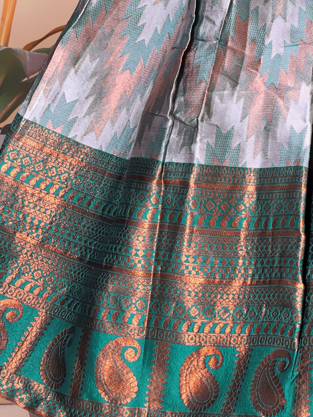 KALINI Girls Semi-Stitched Lehenga & Blouse With Dupatta thumbnail 2