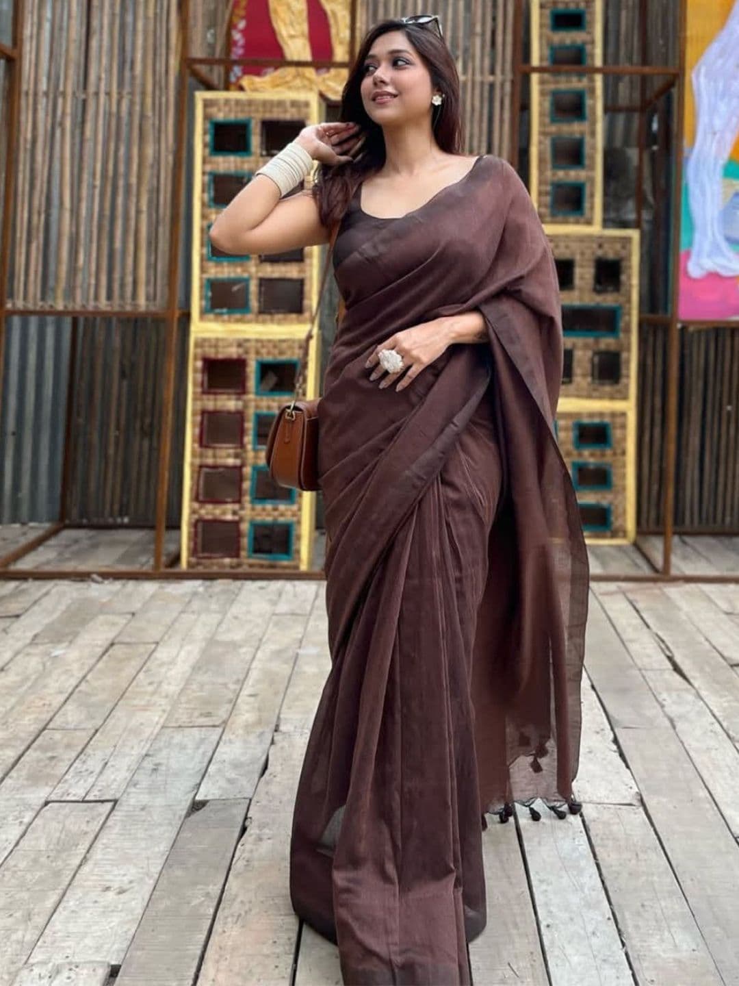 MS SARADA HANDLLOM Pure Cotton Taant Saree - view 1