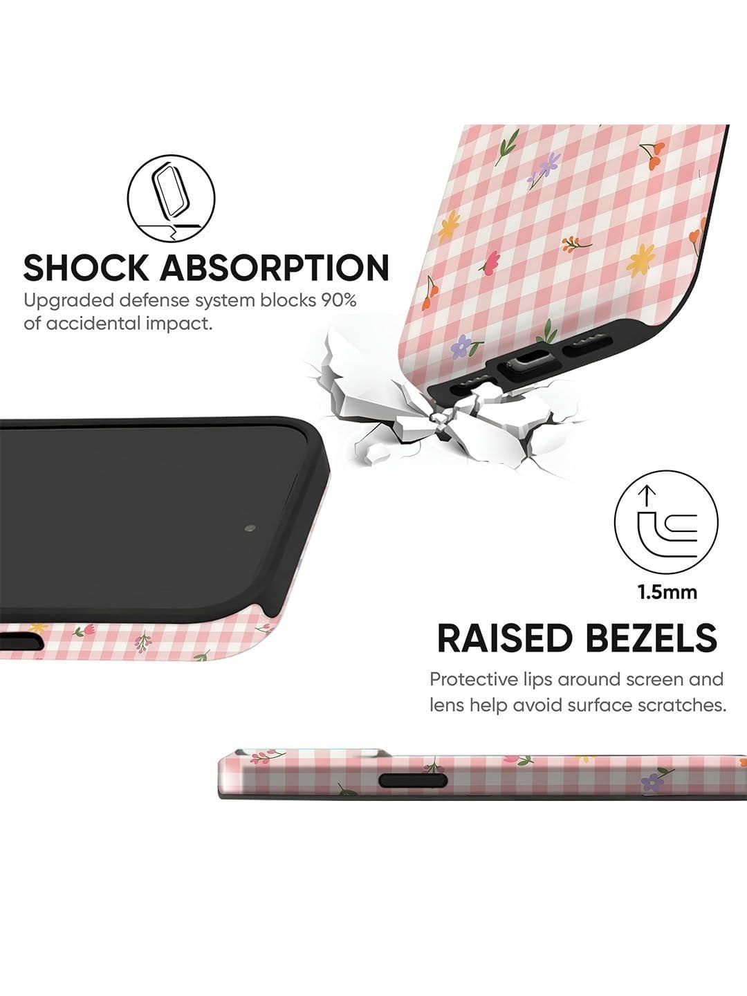 QRIOH Floral Printed iPhone 15 Pro Max Back Case Mobile Accessories thumbnail 3