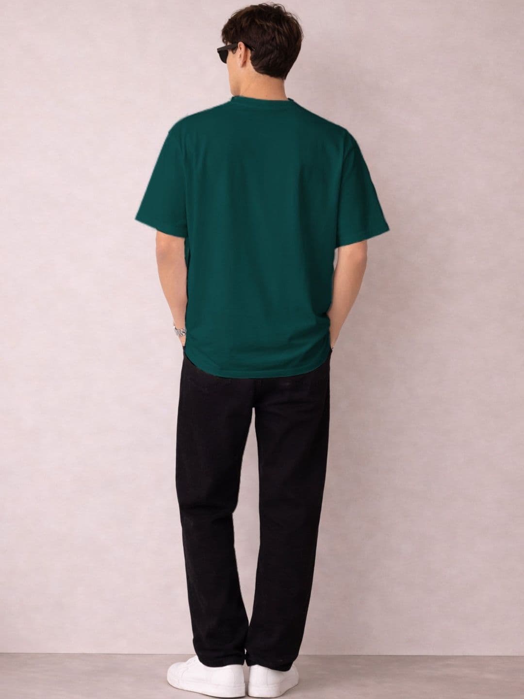 The Roadster Lifestyle Co Printed Organic Cotton Round Neck Oversized Tshirts thumbnail 2