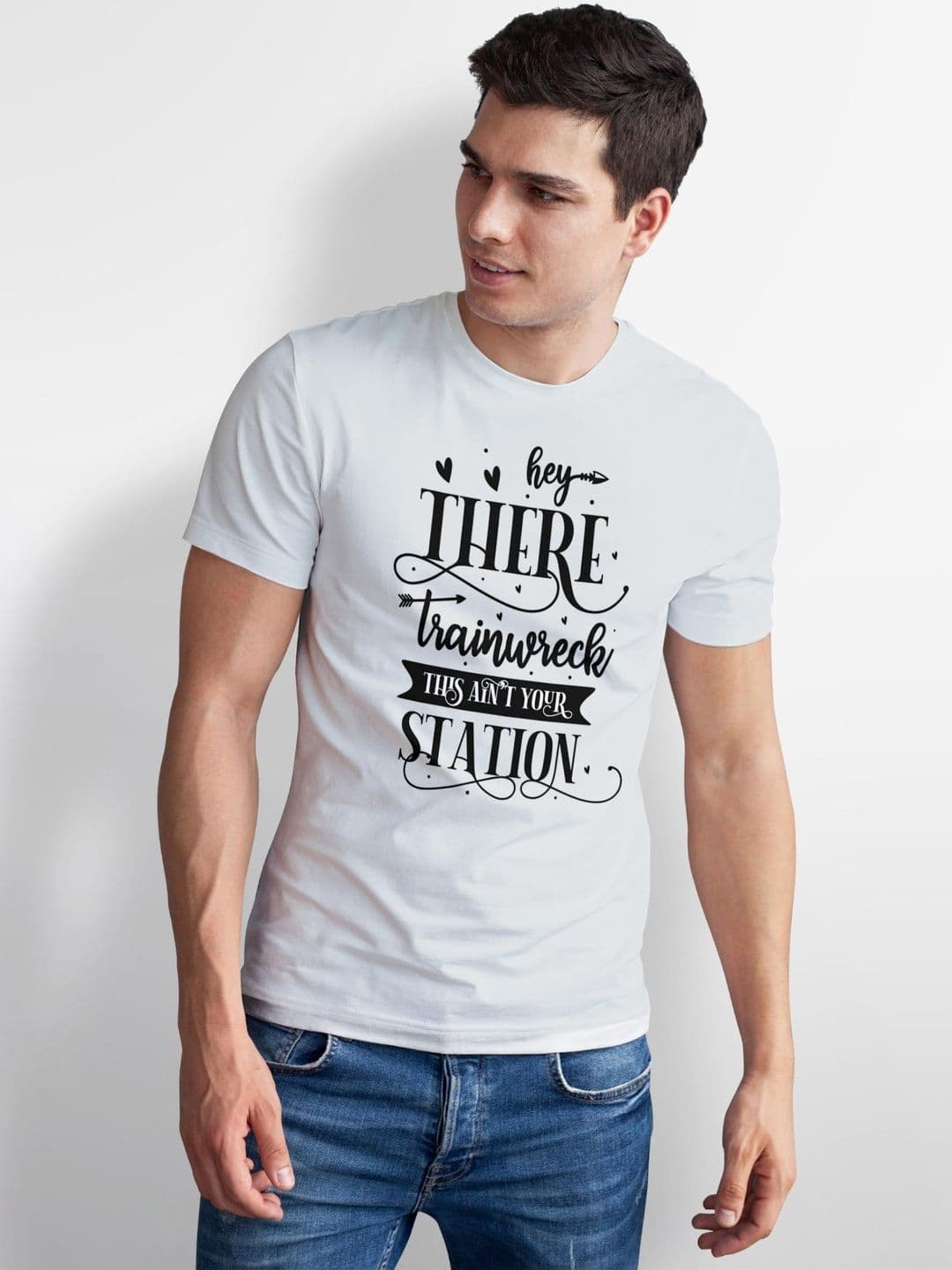 Seekbuylove Men Typography Printed Bio Finish T-shirt thumbnail 3