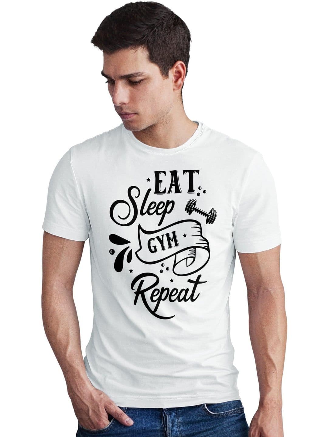 Seekbuylove Men Typography Printed Bio Finish T-shirt