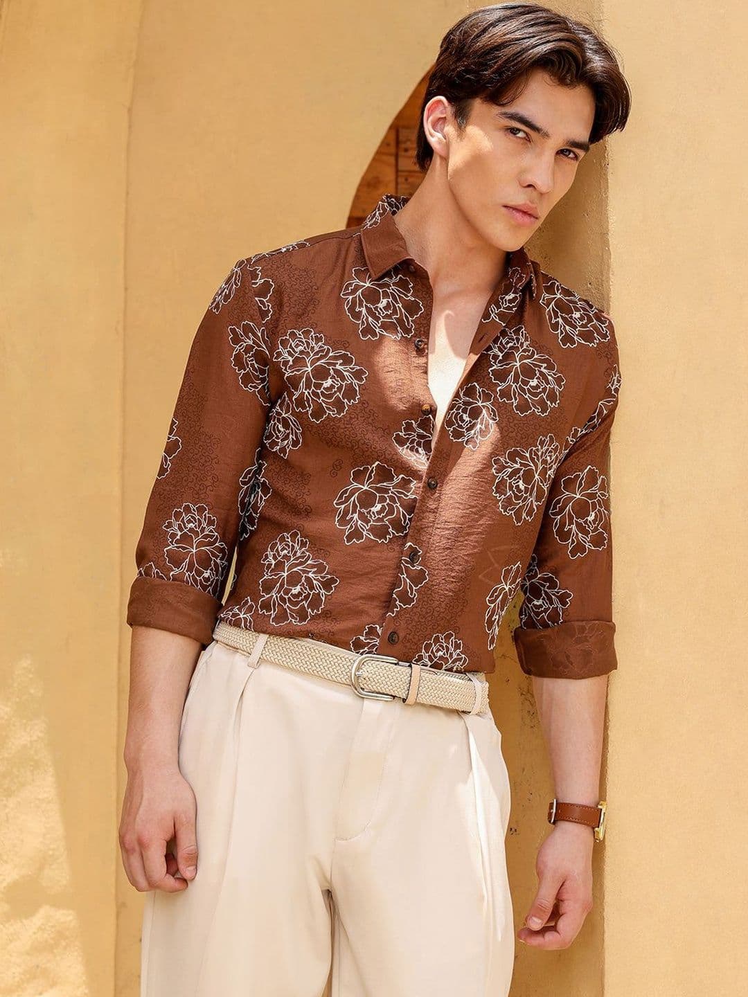 CAHOOT Men Standard Floral Printed Casual Shirt thumbnail 7