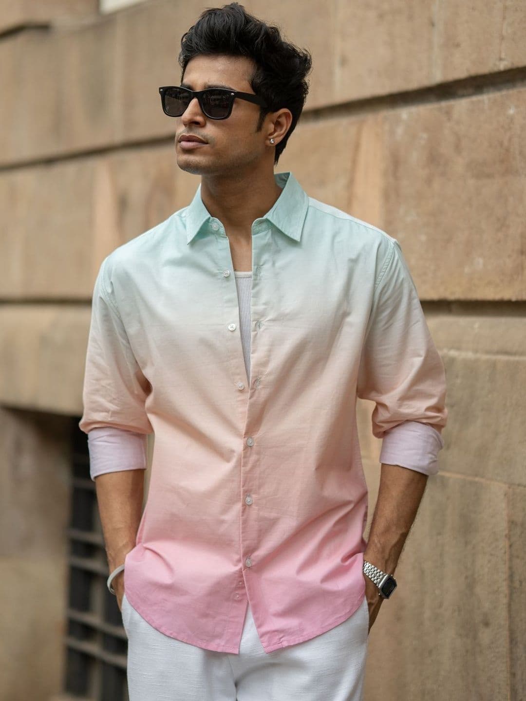 Powerlook Men Spread Collar Regular Sleeves Shirt thumbnail 4