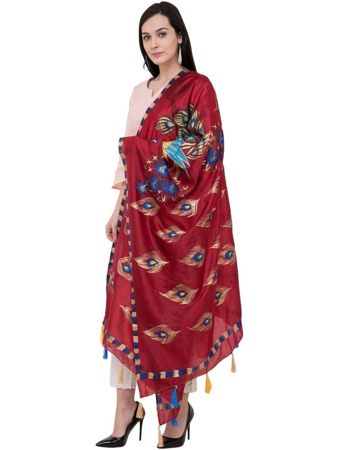 A R SILK Ethnic Motifs Printed Dupatta thumbnail 2
