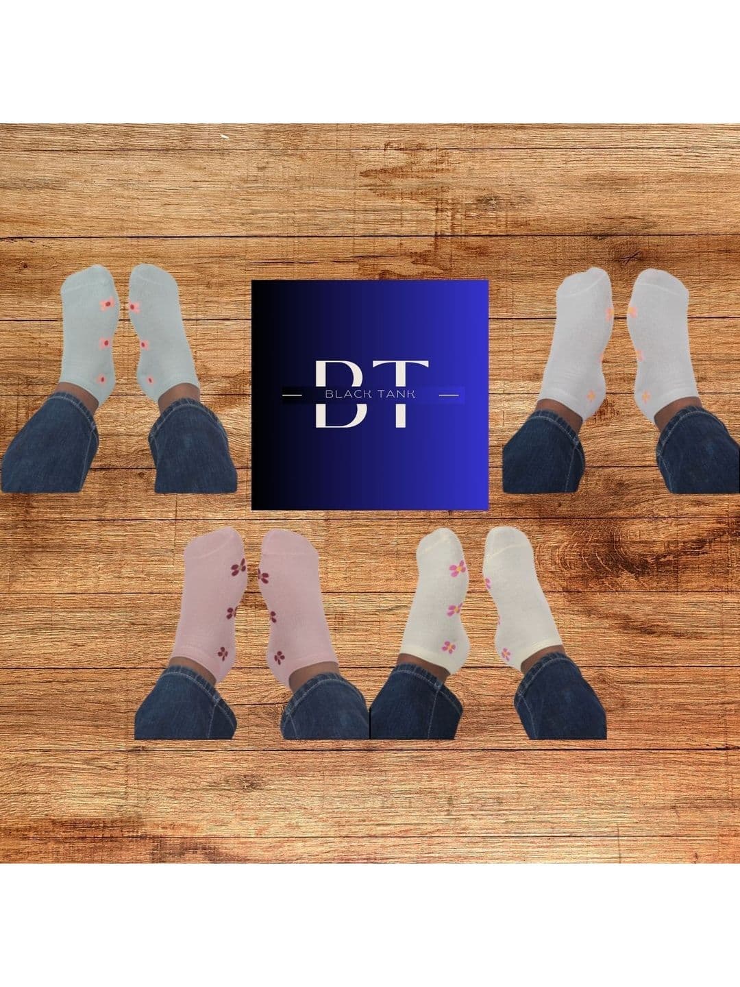 Blacktank Men Pack Of 5 Cotton Patterned Ankle Length Socks thumbnail 5