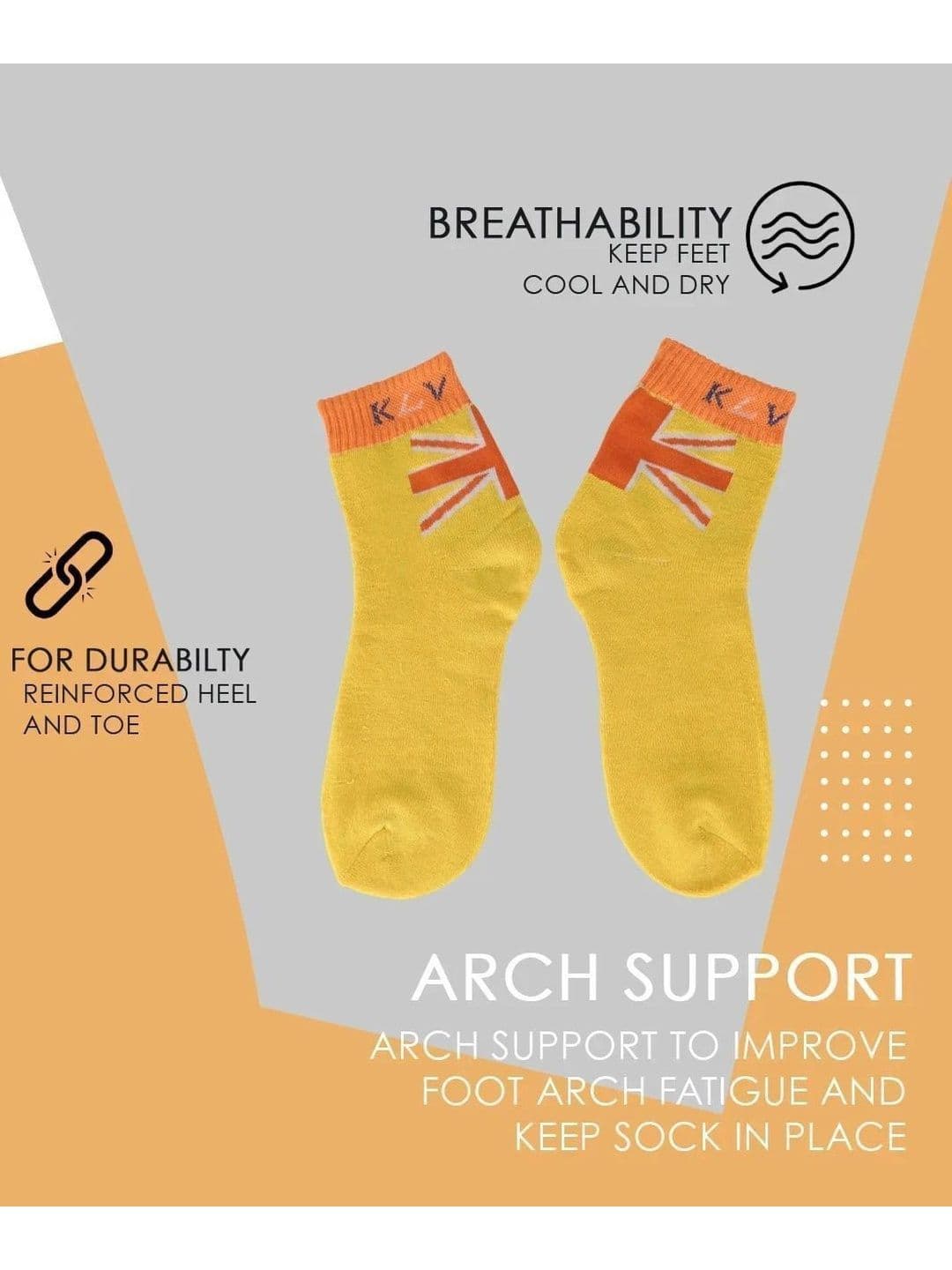 Blacktank Men Pack of 6 Cotton Patterned Ankle Length Socks thumbnail 4