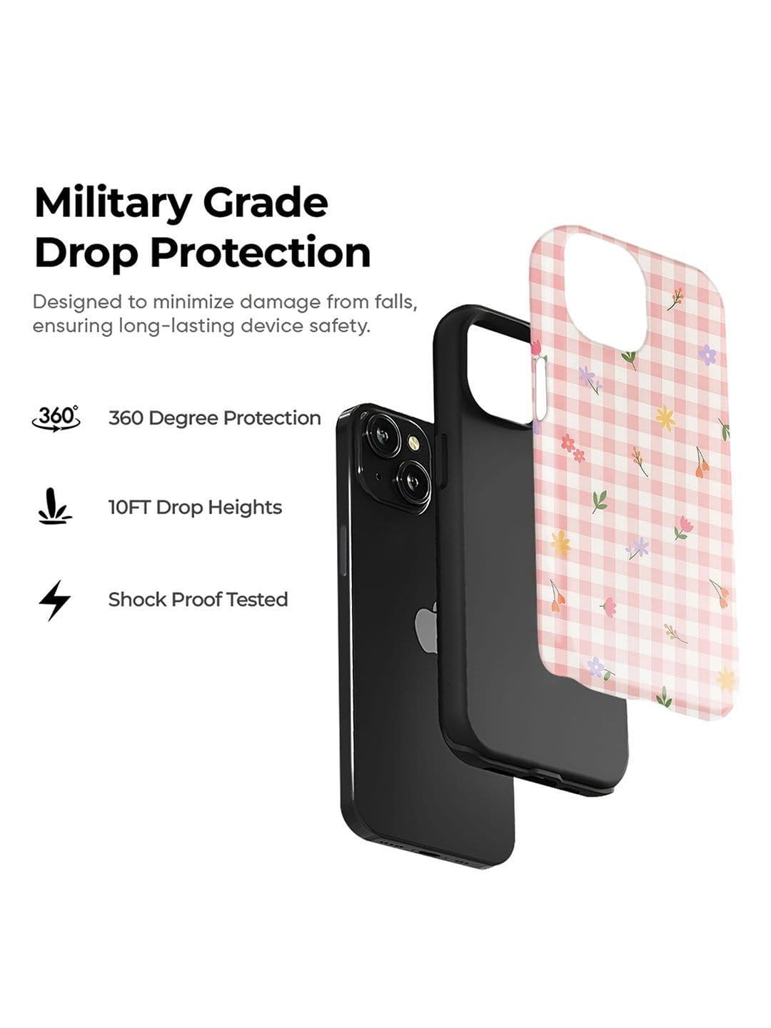 QRIOH Floral Printed iPhone 15 Pro Max Back Case Mobile Accessories thumbnail 4