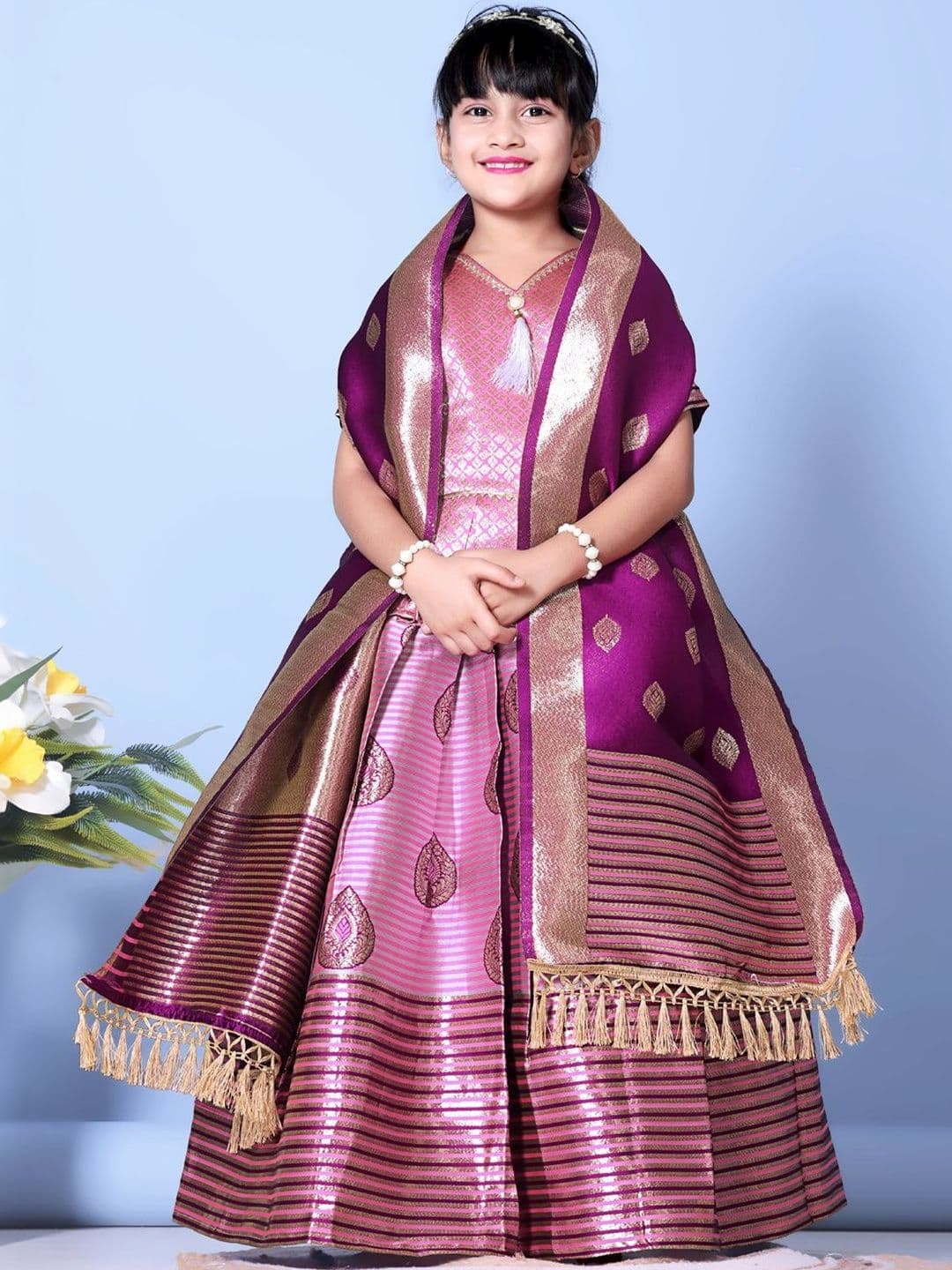 KALINI Girls Ready to Wear Lehenga & Blouse With Dupatta - view 1