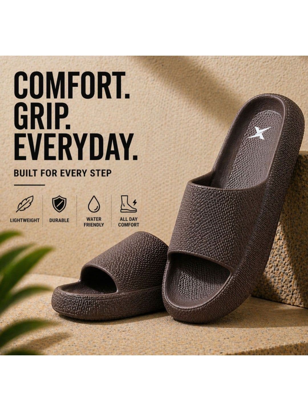 KRAASA Men Self Design Sliders thumbnail 3
