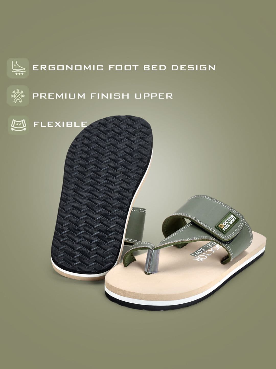 DOCTOR FEEL SOFT Men Thong Flip-Flops thumbnail 7
