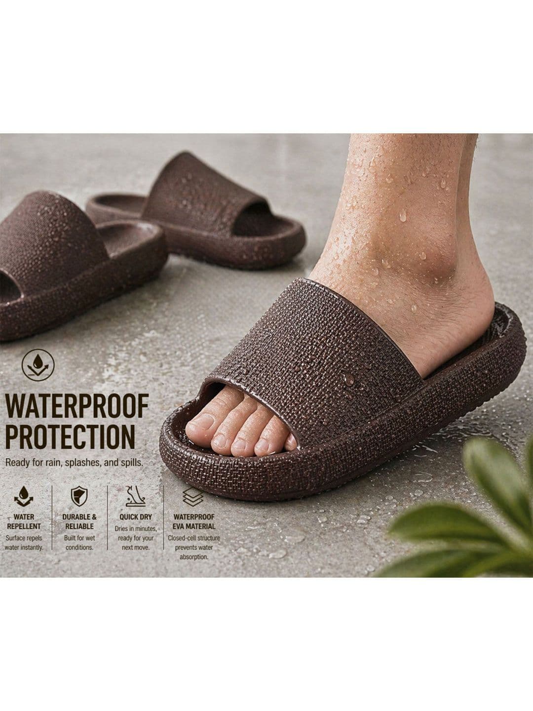 KRAASA Men Self Design Sliders thumbnail 2